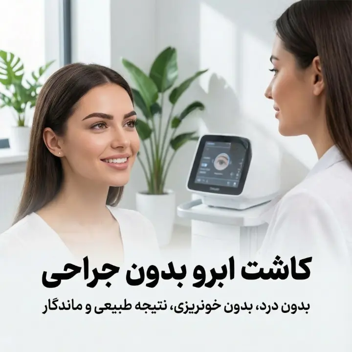 کاشت ابرو بدون جراحی
